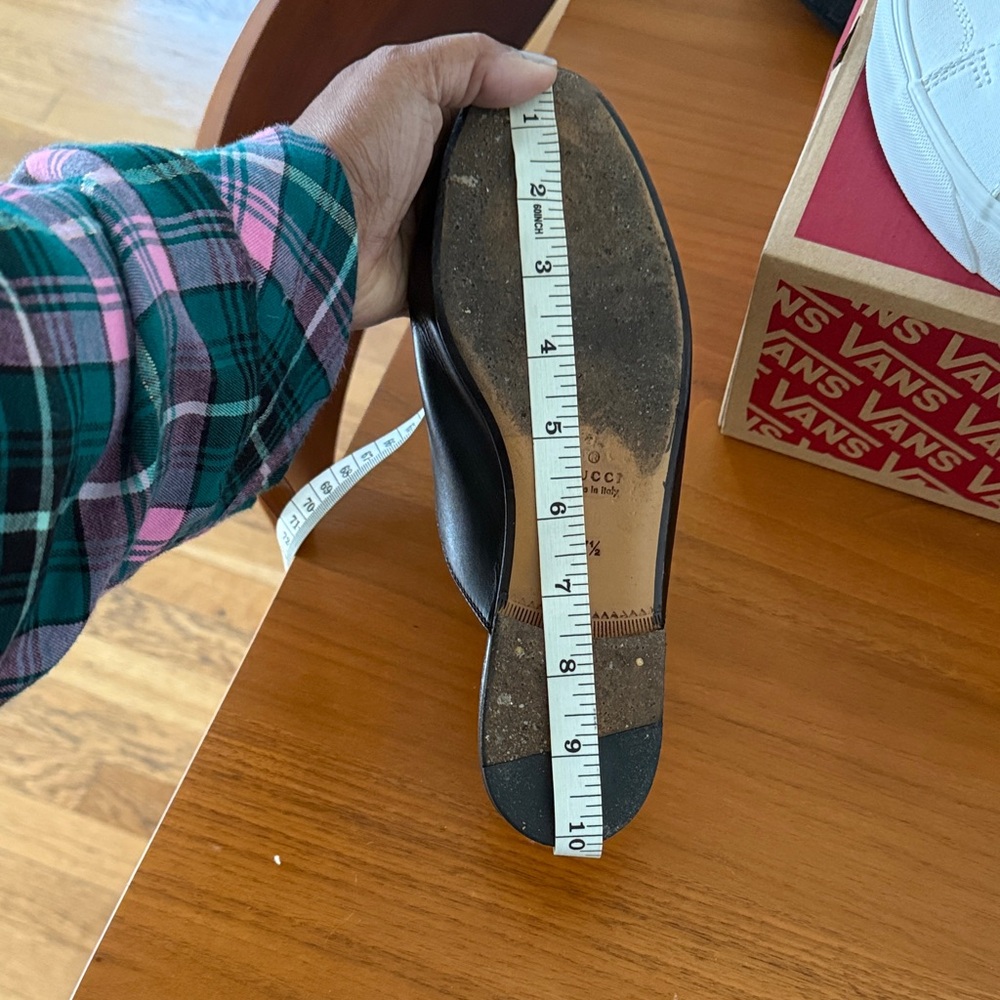 Gucci Black Leather Horsebit Mules with Gold Hardware - Picture 11 of 12